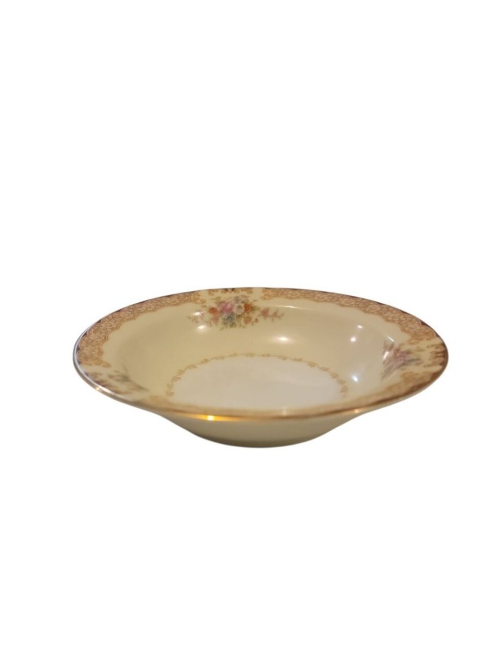 Noritake N30 Fruit Bowl Occupied Japan 1947 Vtg Rare Ivory White Floral 5.5" - Picture 3 of 12